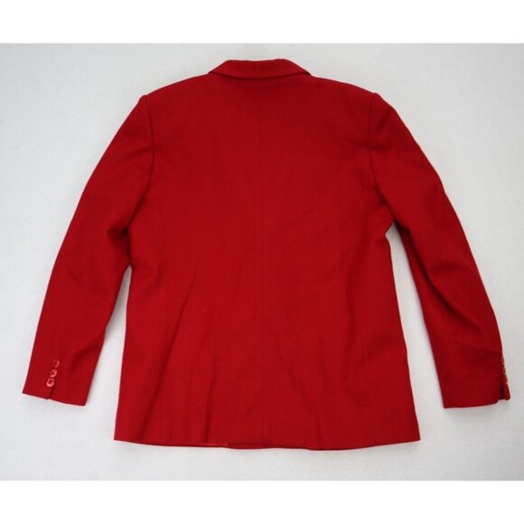 Mark Alexander Vintage Skirt Suit Size 12P Red Pleated Midi - Picture 11 of 16